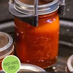 Pinterest pin for getting ready for the canning season. Image of jars of food.