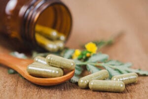Herb capsules.