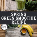 Pinterest pin for a green smothie recipe.