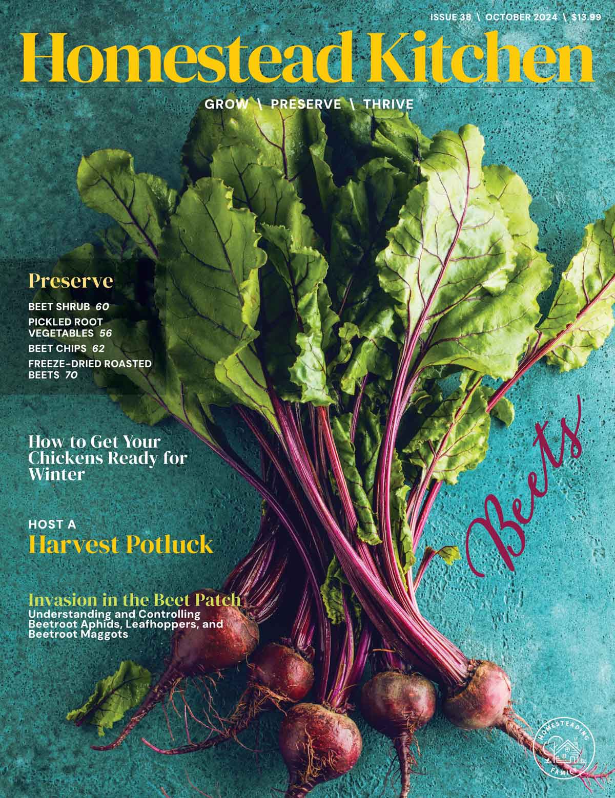 Cover of In the Homestead Kitchen Magazine Beets Edition.