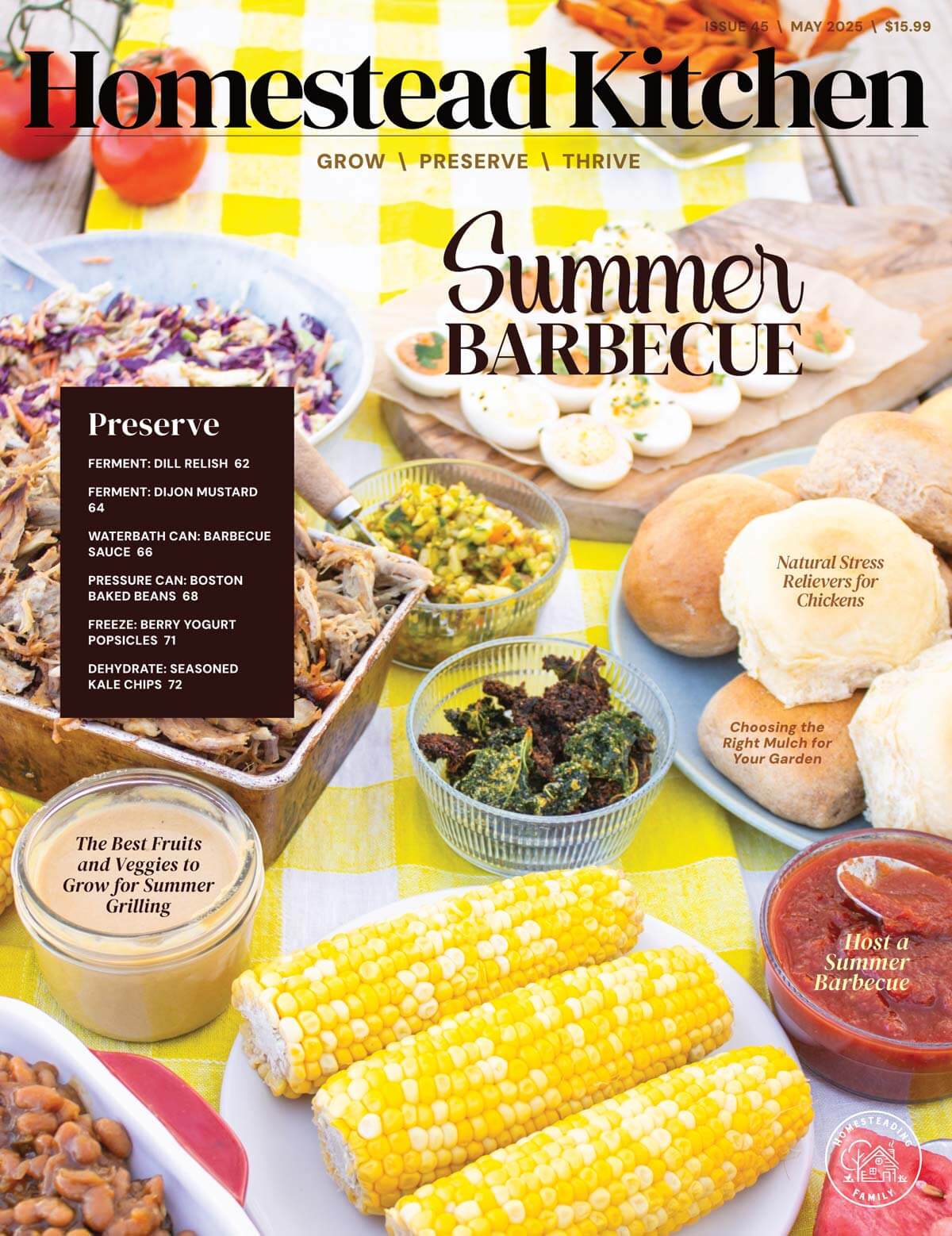Front cover of the May edition of the Homestead Kitchen magazine.