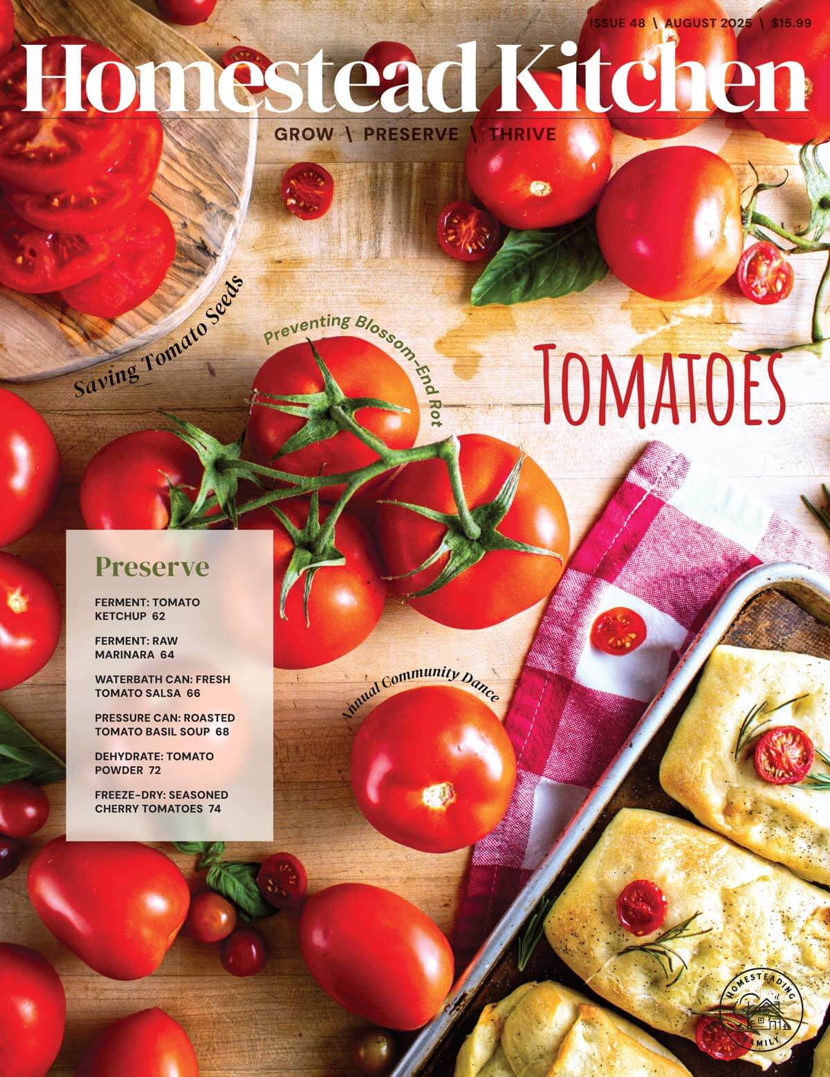 Homestead Kitchen Magazine Cover - Tomatoes Issue #48