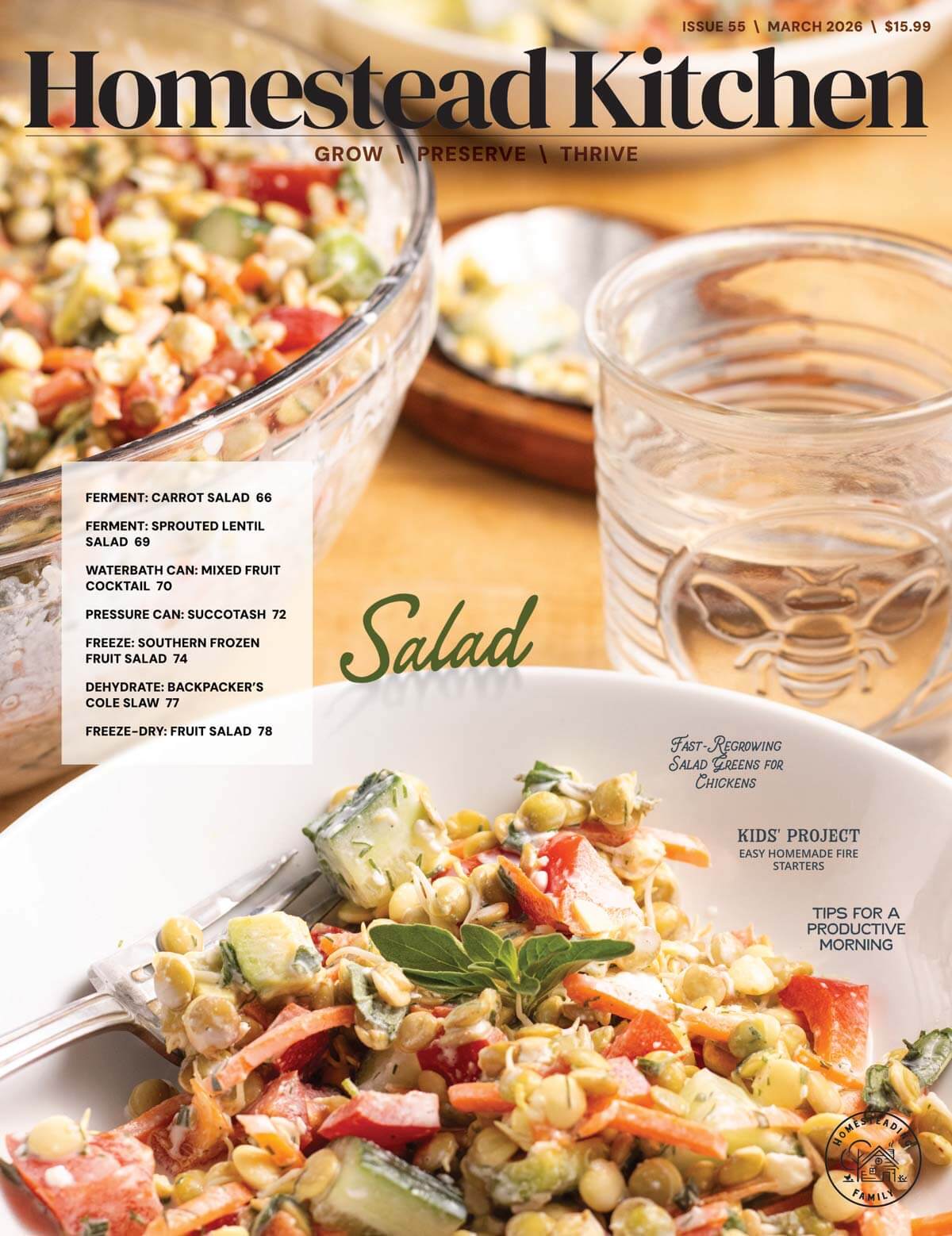 Cover of Issue #55 Homestead Kitchen Magazine.