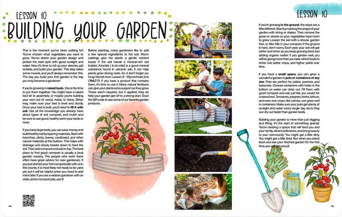 Dirt Academy kids curriculum page.