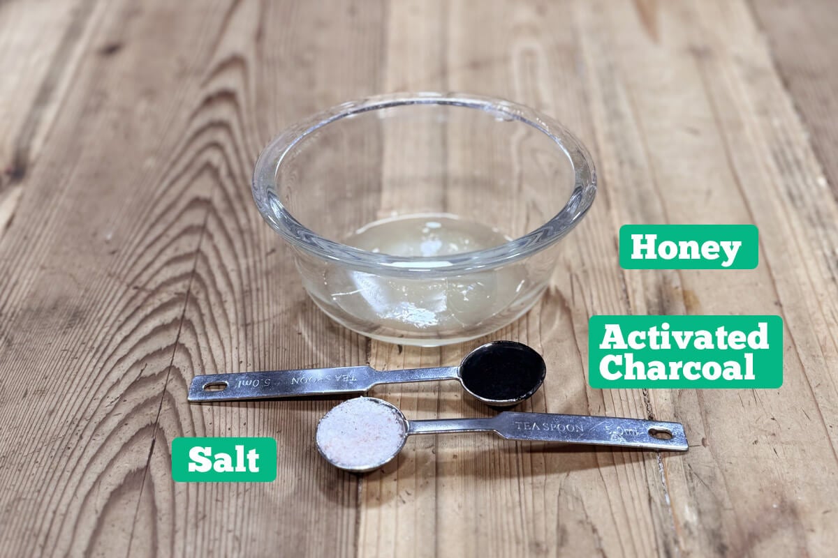 Ingredients to make a quick underarm mask.