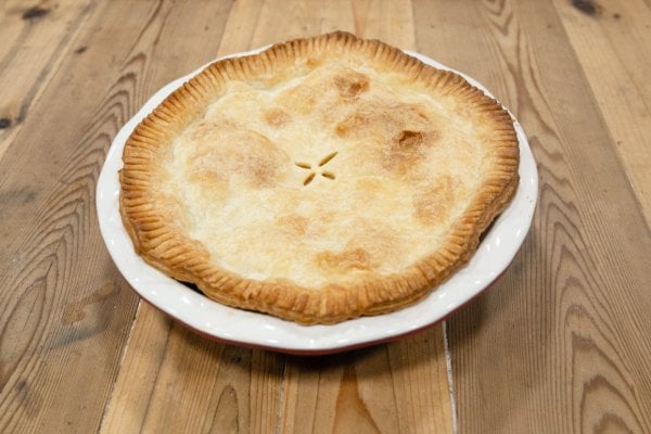 A finished apple pie.